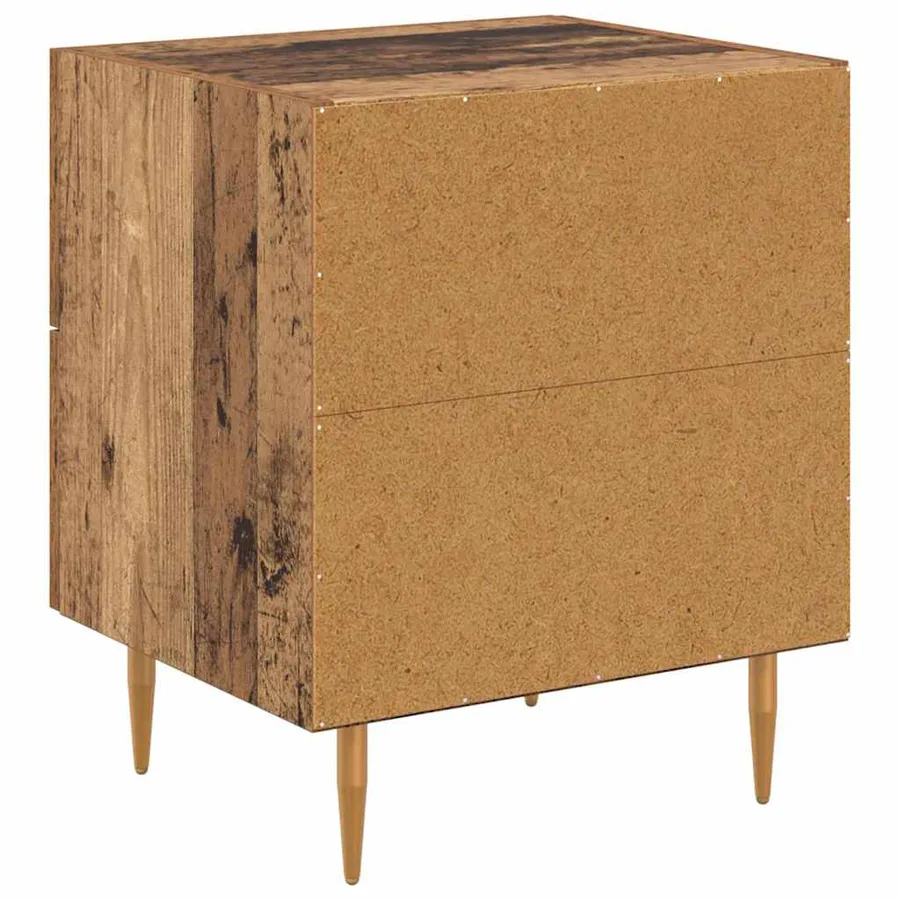 Cabinet de chevet 2 pcs Bois Ancien 40 x 35 x 47,5 cm - 9