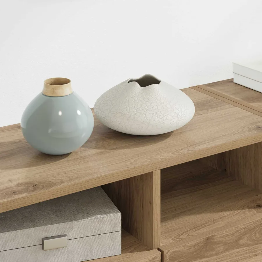 Meubles TV muraux 4 pcs Chêne artisanal Bois d'ingénierie - 4