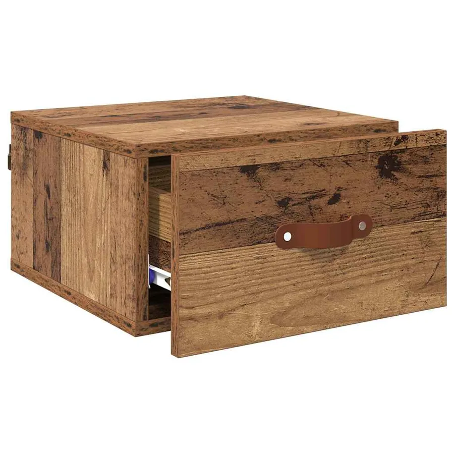 Cabinet de chevet mural Bois Ancien 35 x 35 x 20 cm - 5