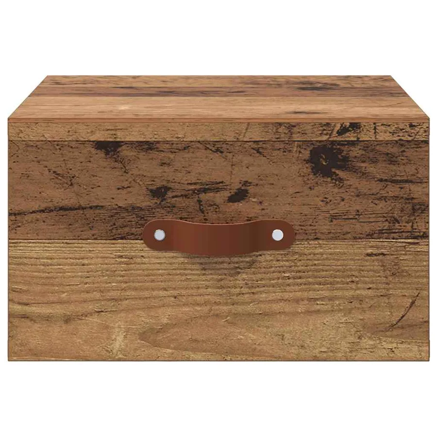Cabinet de chevet mural Bois Ancien 35 x 35 x 20 cm - 6