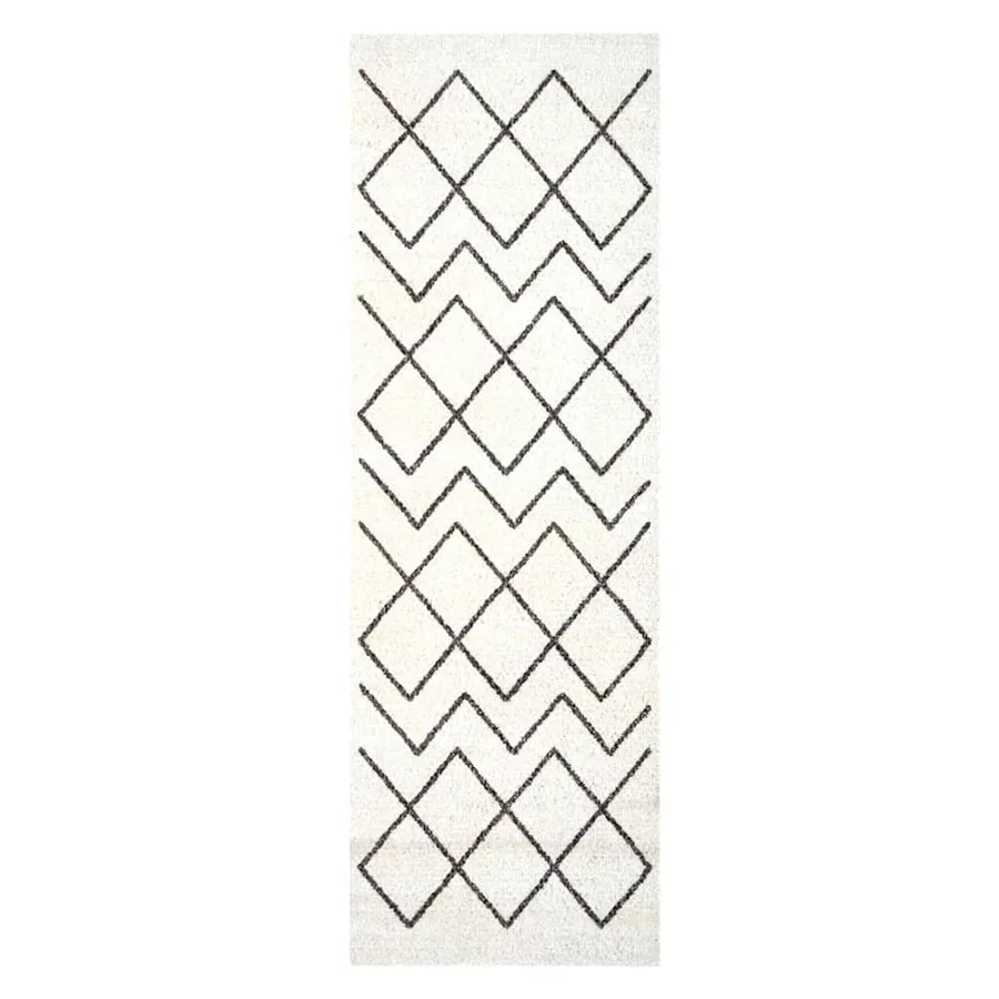 Tapis de Cuisine Blanc 180 x 60 cm Velours - 2
