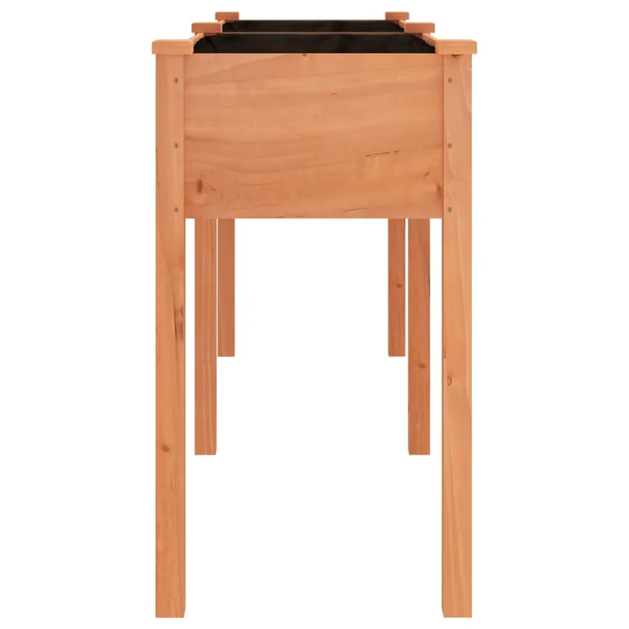 Jardinière avec doublure marron 161x45x76 cm bois massif sapin - 5