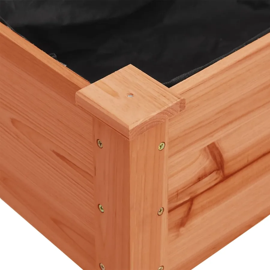 Jardinière avec doublure marron 161x45x76 cm bois massif sapin - 7