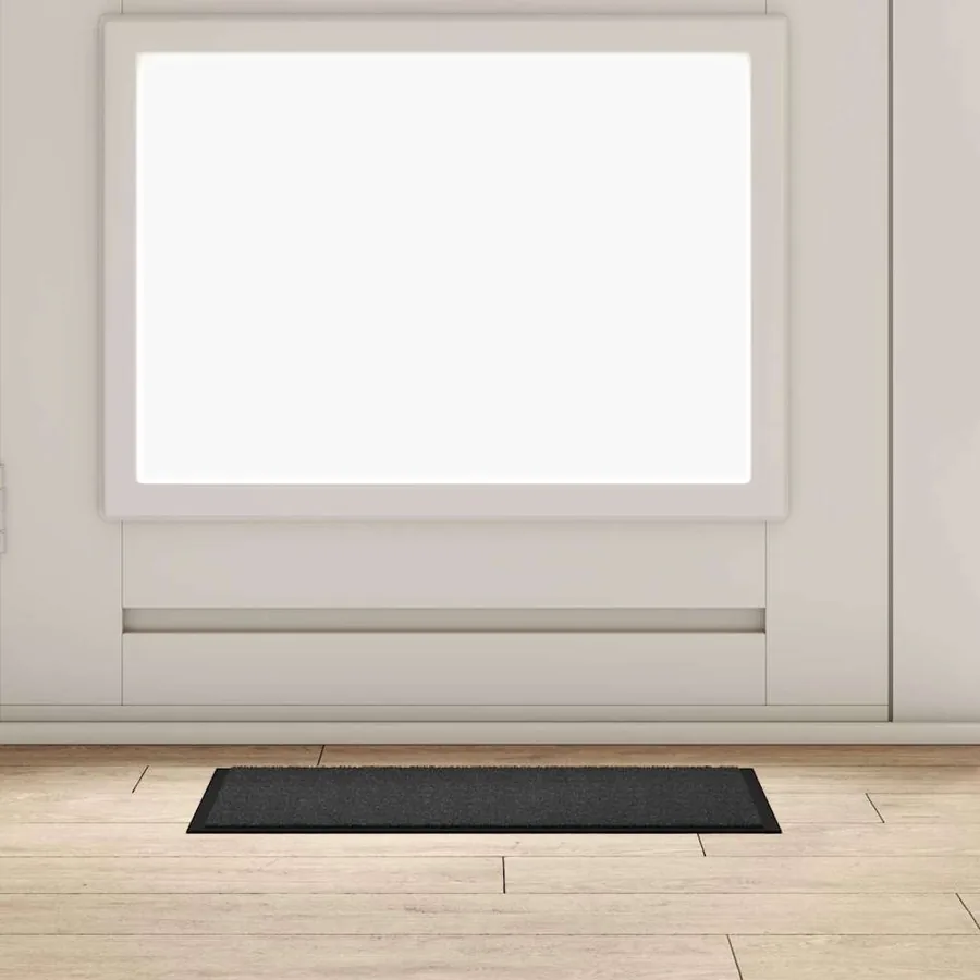 Tapis de porte Anthracite 60 x 40 x 1.2 cm Tissu en teddy