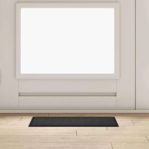 Tapis de porte Anthracite 60 x 40 x 1.2 cm Tissu en teddy