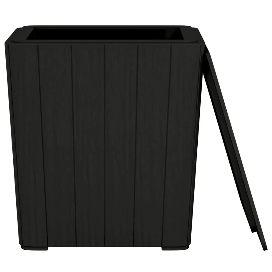 Table de jardin avec couvercle amovible noir polypropylène - 4