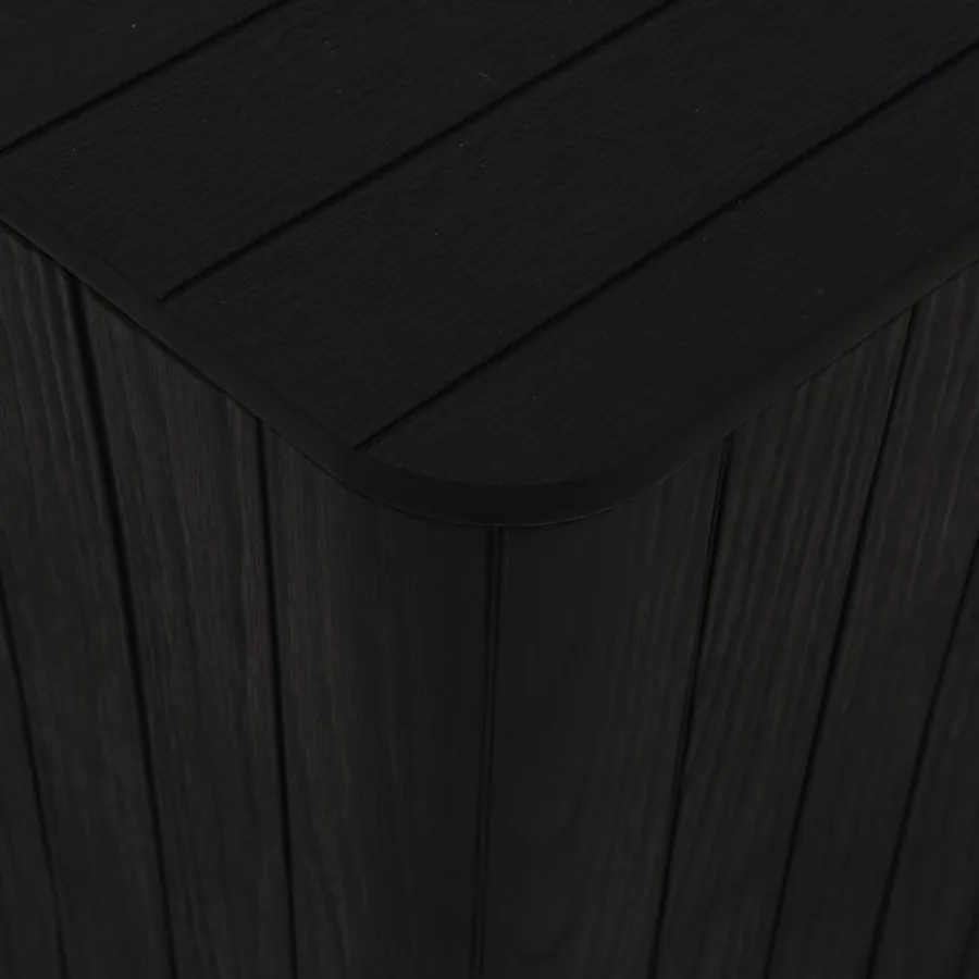 Table de jardin avec couvercle amovible noir polypropylène - 6