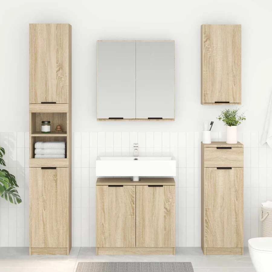Cabinet de salle de bain Chêne Sonoma 64,5 x 33,5 x 59 cm