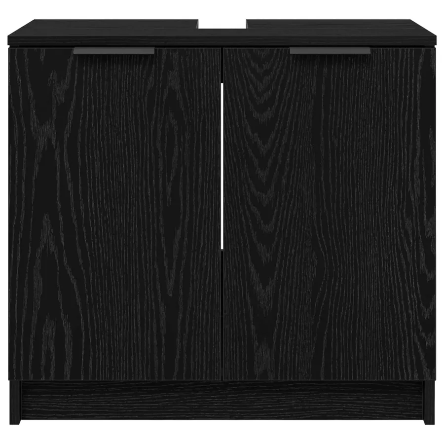 Cabinet de salle de bain Chêne noir 64,5 x 33,5 x 59 cm - 6