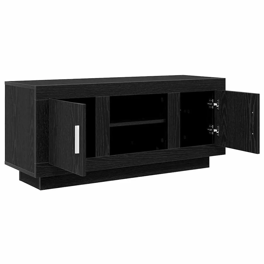 Meuble TV Chêne noir 102 x 35 x 45 cm Bois d'ingénierie - 5
