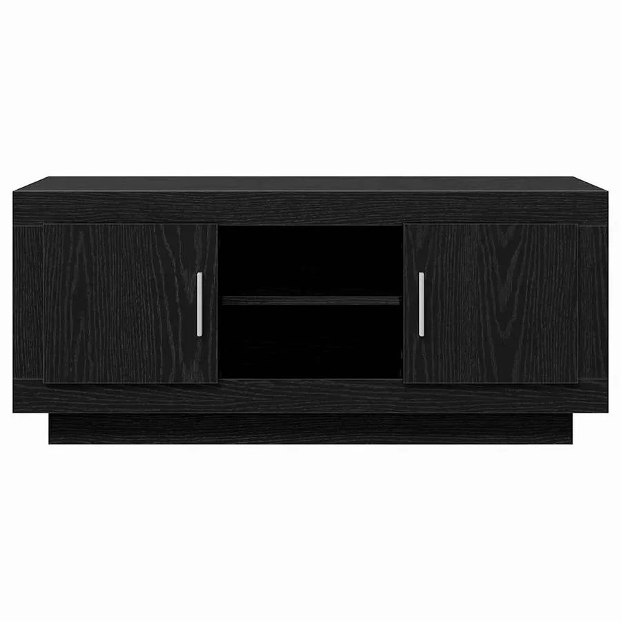 Meuble TV Chêne noir 102 x 35 x 45 cm Bois d'ingénierie - 6
