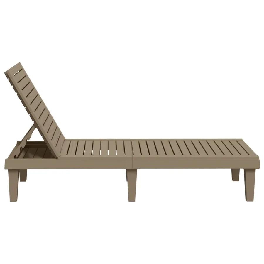 Chaise longue noir 155x58x83 cm polypropylène - 14