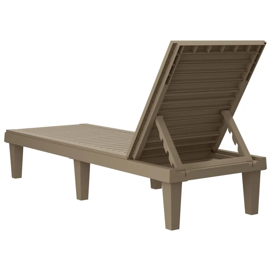 Chaise longue noir 155x58x83 cm polypropylène - 15