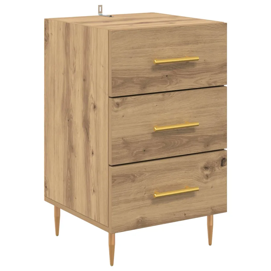 Cabinet de chevet Chêne artisanal 40 x 40 x 66 cm - 2