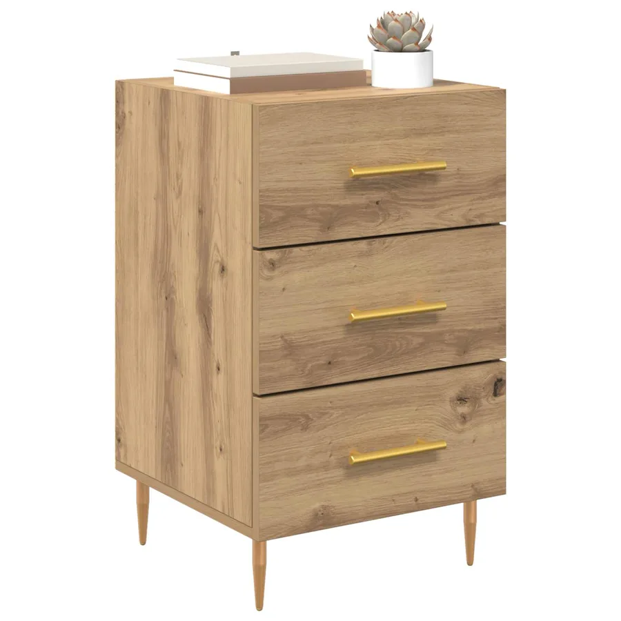 Cabinet de chevet Chêne artisanal 40 x 40 x 66 cm - 3