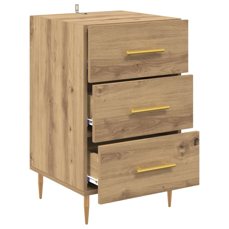 Cabinet de chevet Chêne artisanal 40 x 40 x 66 cm - 5