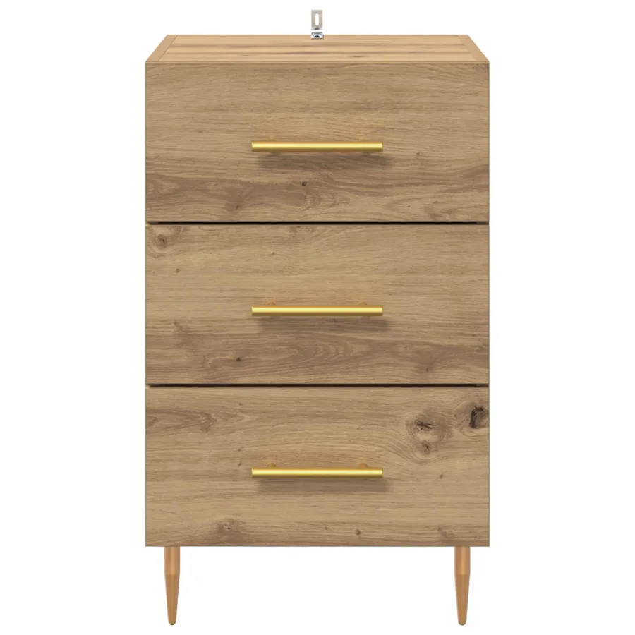 Cabinet de chevet Chêne artisanal 40 x 40 x 66 cm - 6