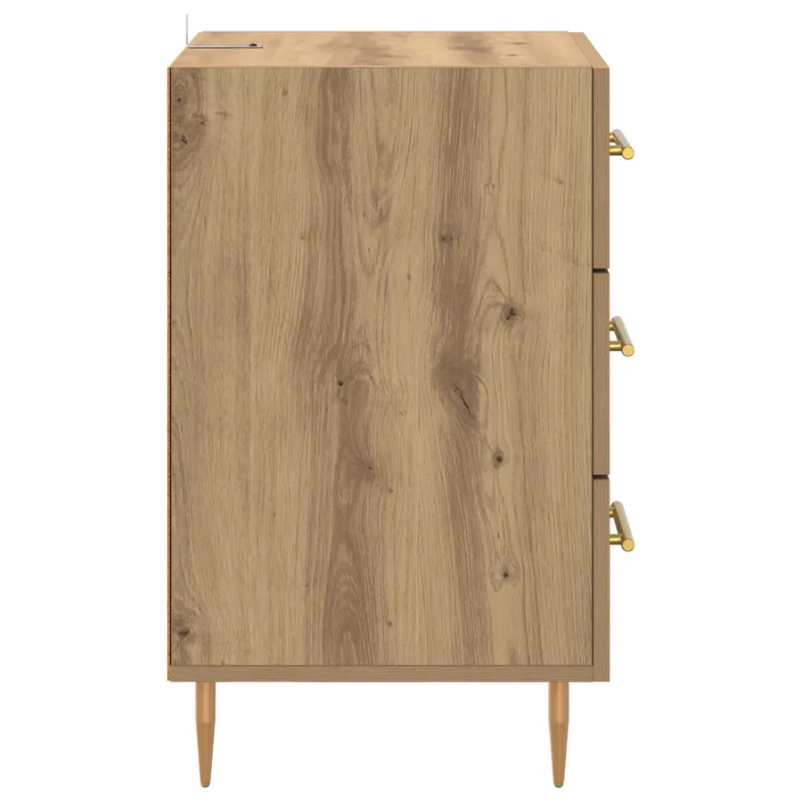 Cabinet de chevet Chêne artisanal 40 x 40 x 66 cm - 7