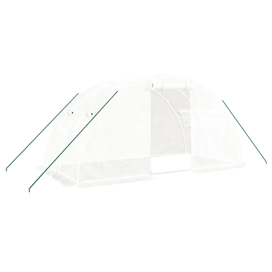 Serre avec cadre en acier blanc 8 m² 4x2x2 m - 2