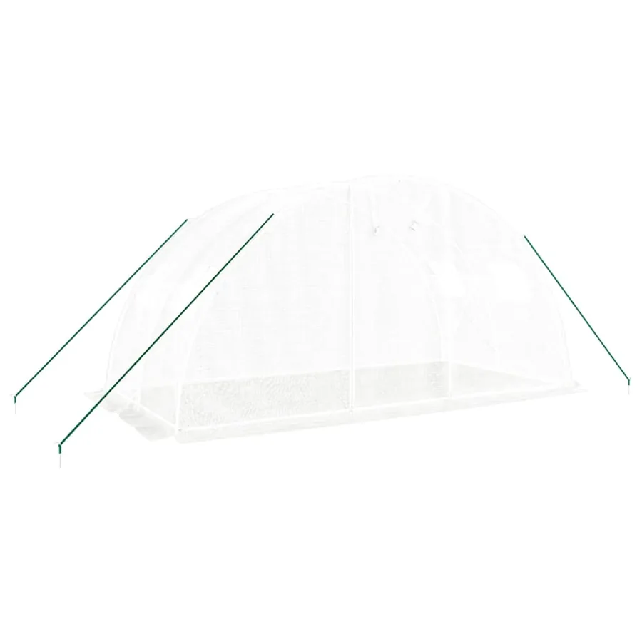 Serre avec cadre en acier blanc 8 m² 4x2x2 m - 3