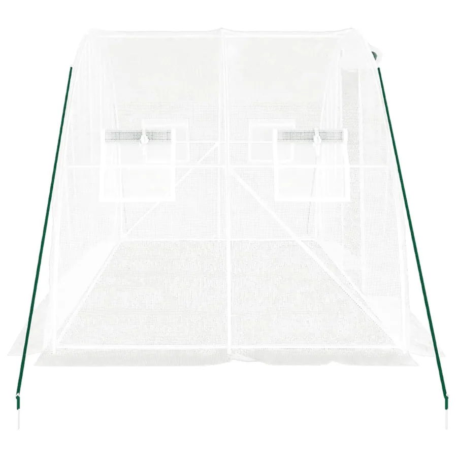 Serre avec cadre en acier blanc 8 m² 4x2x2 m - 5