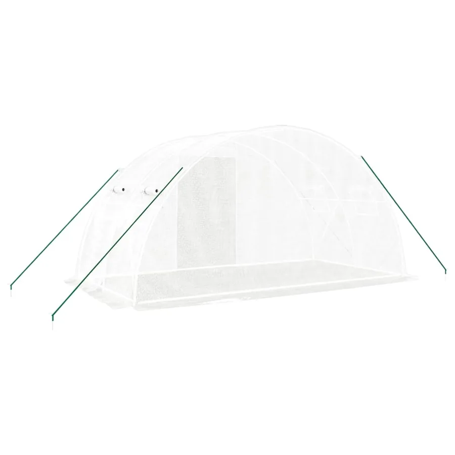 Serre avec cadre en acier blanc 8 m² 4x2x2 m - 6
