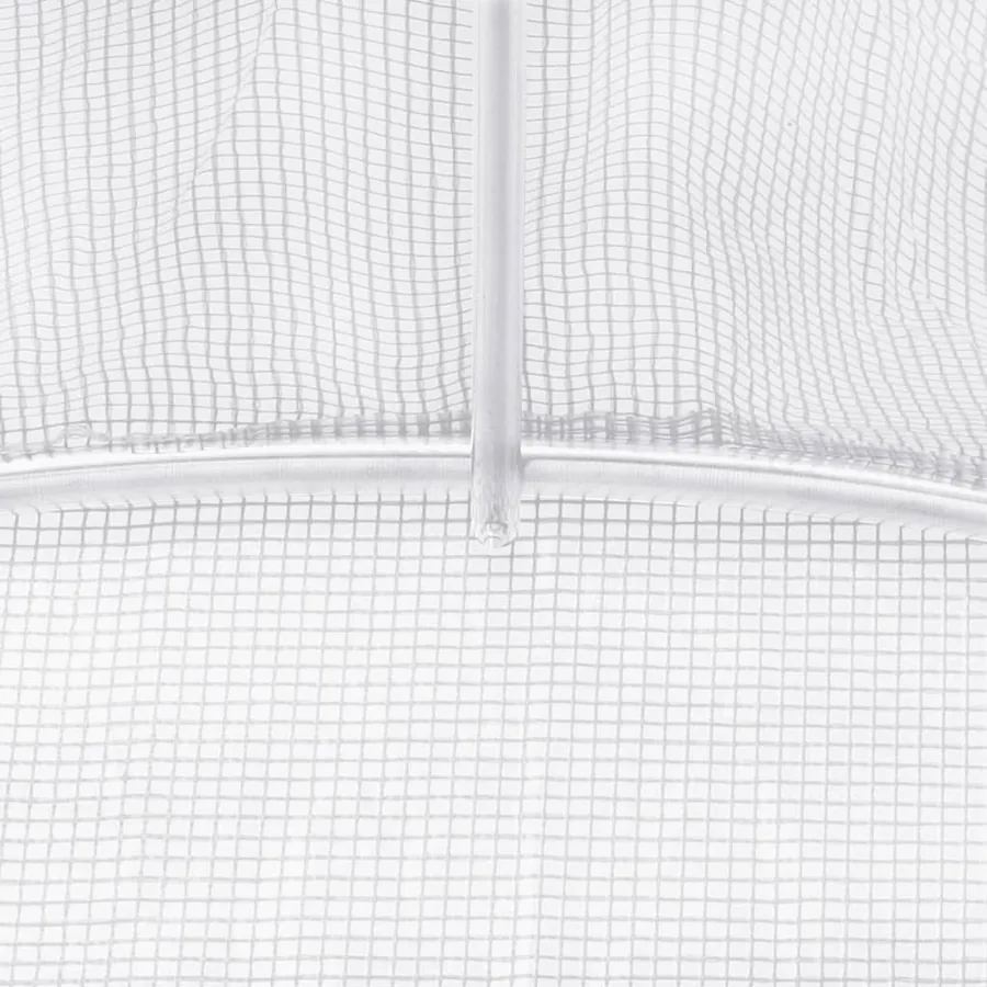 Serre avec cadre en acier blanc 8 m² 4x2x2 m - 9