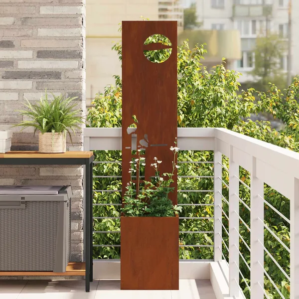 Écran de confidentialité de jardin Fretwork Rouillé 32 x 150 cm