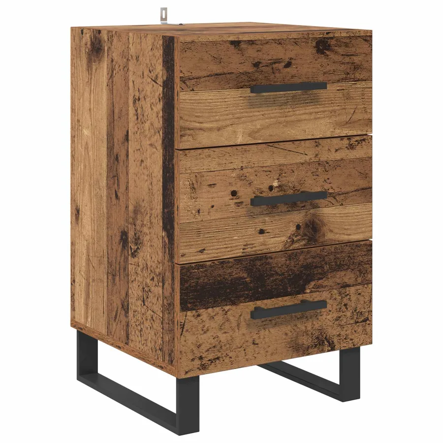 Cabinet de chevet Bois Ancien 40 x 40 x 66 cm Bois d'ingénierie - 2