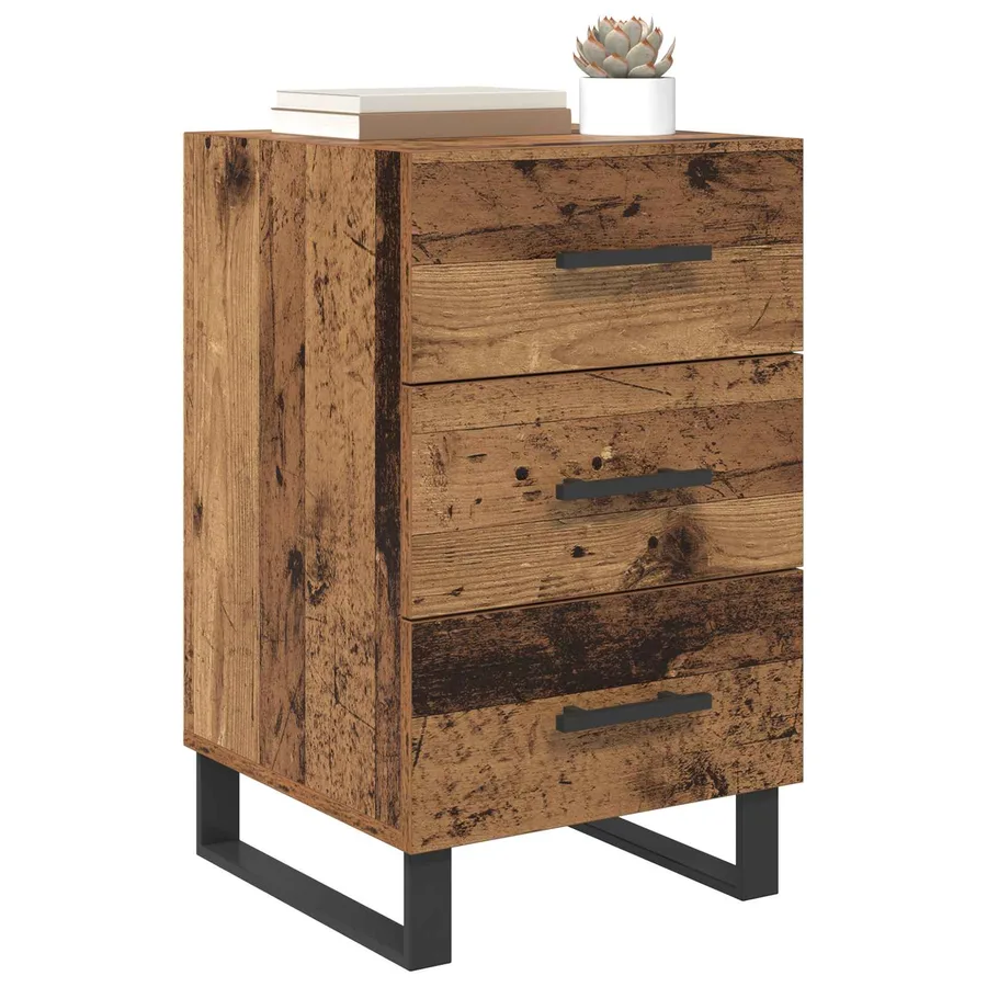 Cabinet de chevet Bois Ancien 40 x 40 x 66 cm Bois d'ingénierie - 3