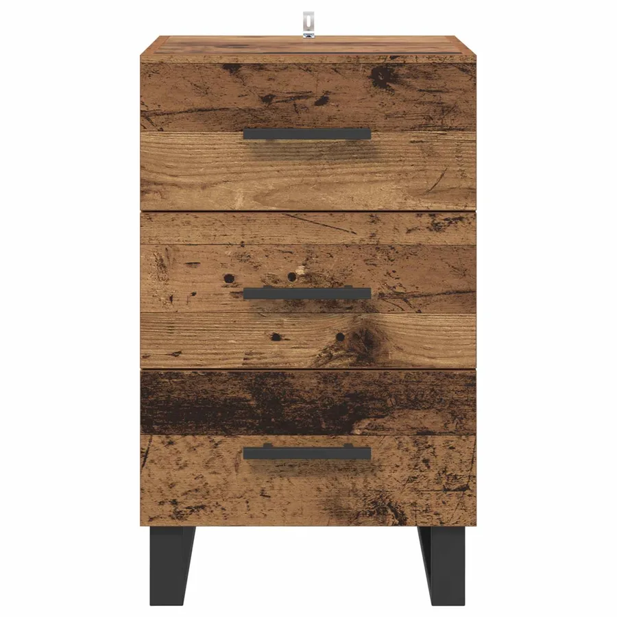 Cabinet de chevet Bois Ancien 40 x 40 x 66 cm Bois d'ingénierie - 6