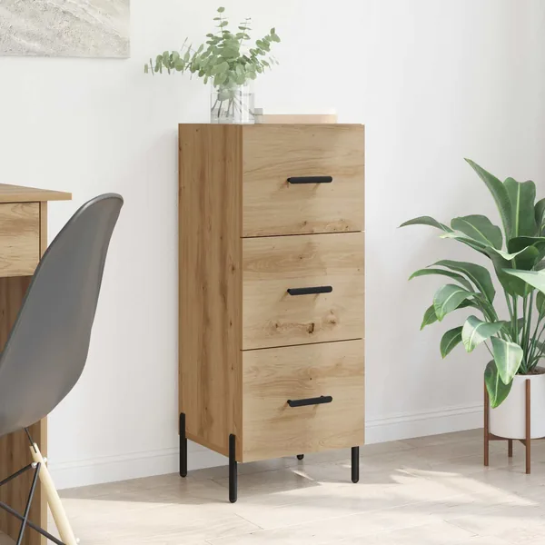 Buffet chêne artisanal 34 x 34,5 x 90 cm Bois d'ingénierie