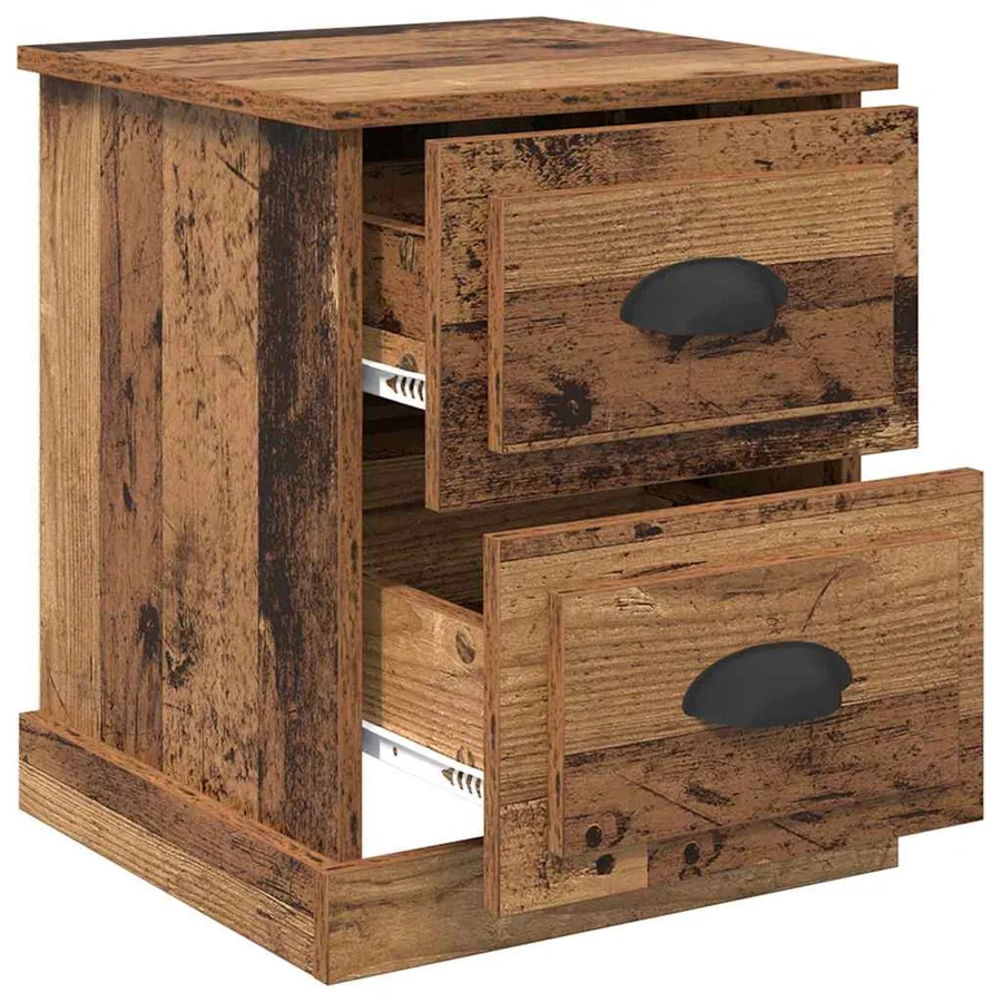 Cabinet de chevet 2 pcs Bois ancien 39 x 39 x 47.5 cm - 5