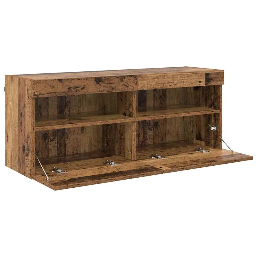 Meuble TV mural Bois Ancien 100 x 30 x 40 cm Bois d'ingénierie - 6
