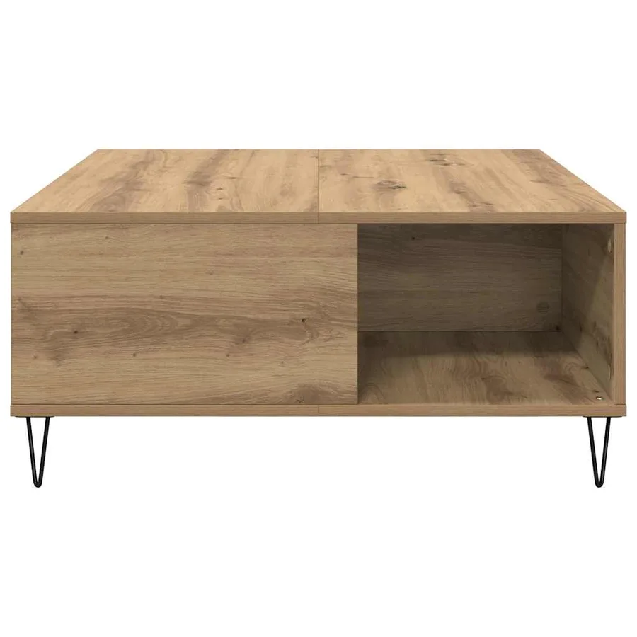 Table basse Chêne artisanal 80 x 80 x 36,5 cm Bois d'ingénierie - 6