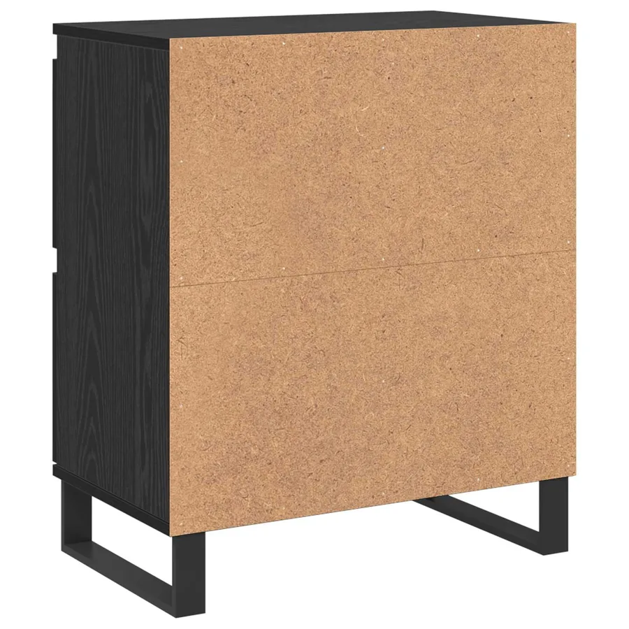 Buffet 2 pcs Chêne noir 60 x 35 x 70 cm - 9