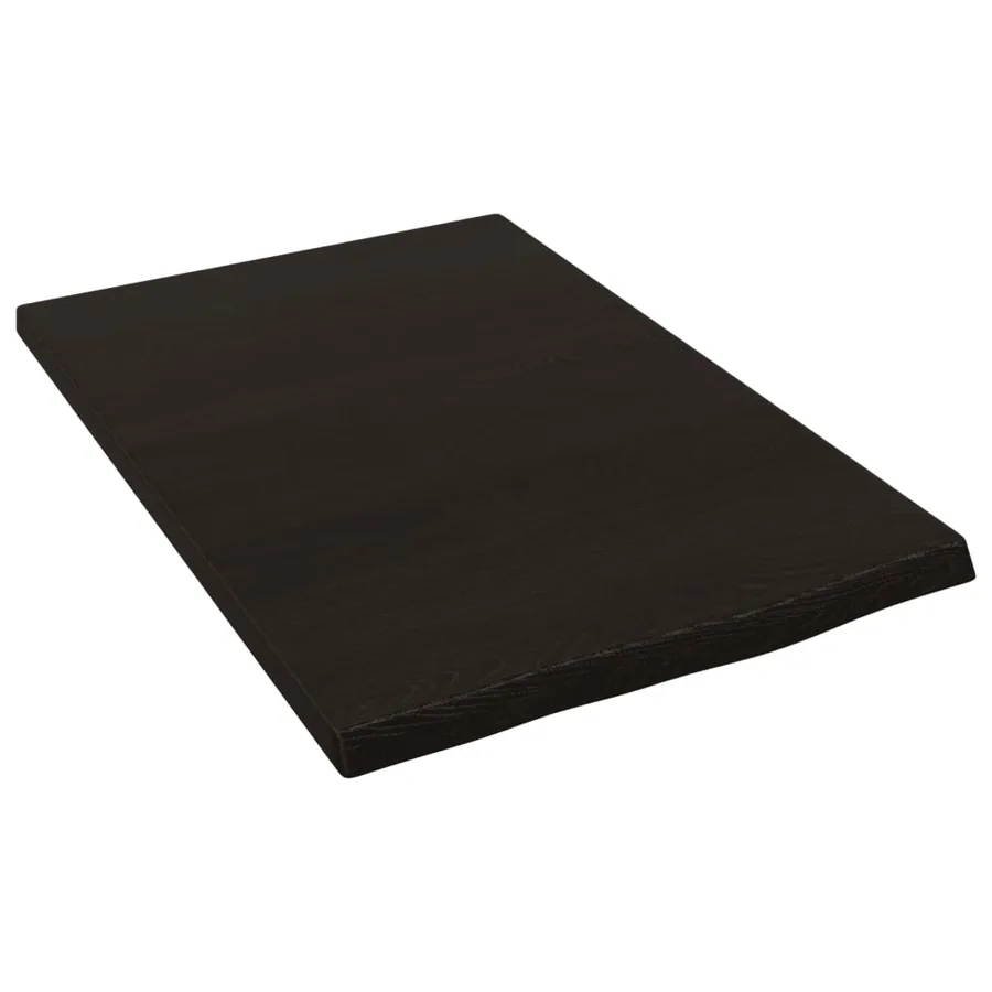 Étagère murale marron foncé 40x60x2 cm bois chêne massif traité - 2