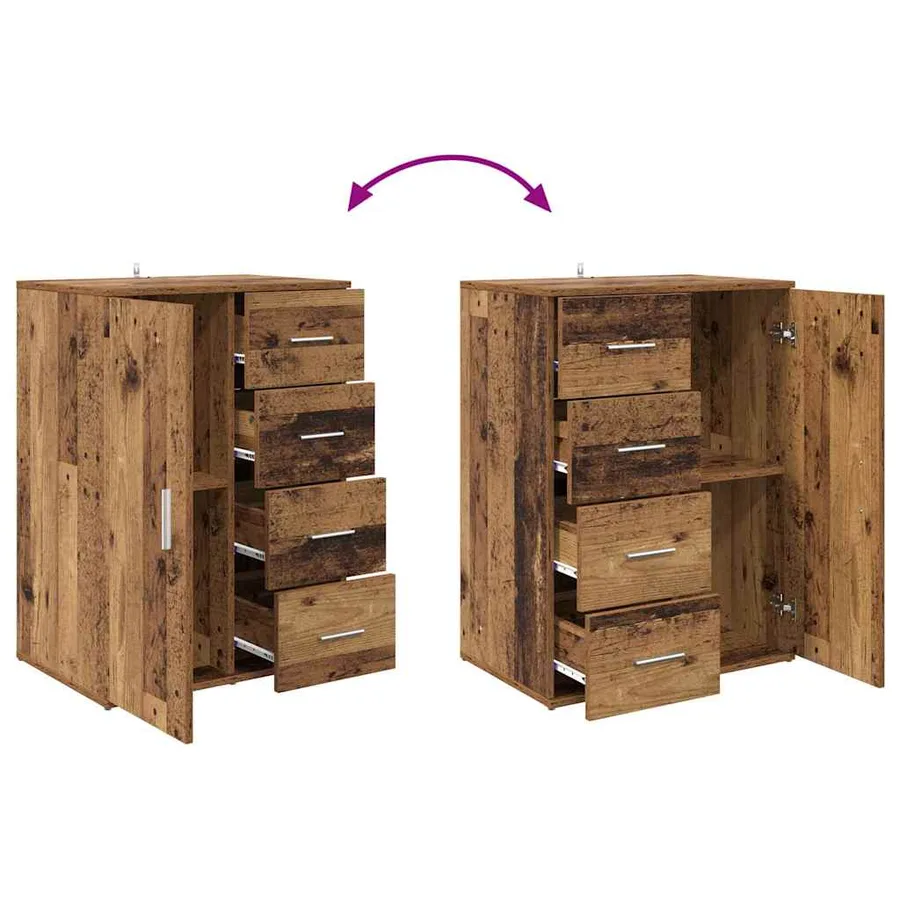 Buffets avec tiroir Corona 2 pcs Bois Ancien 59 x 39 x 80 cm - 13