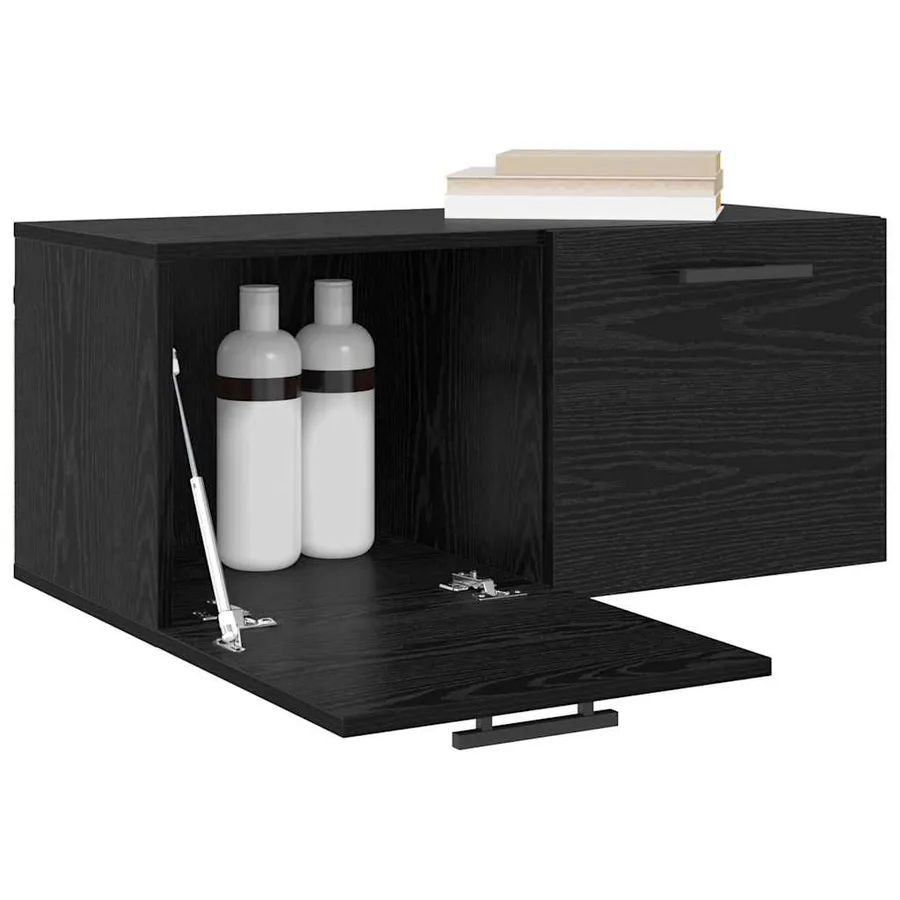 Meuble mural Chêne noir 80 x 36.5 x 35 cm Bois d'ingénierie - 3