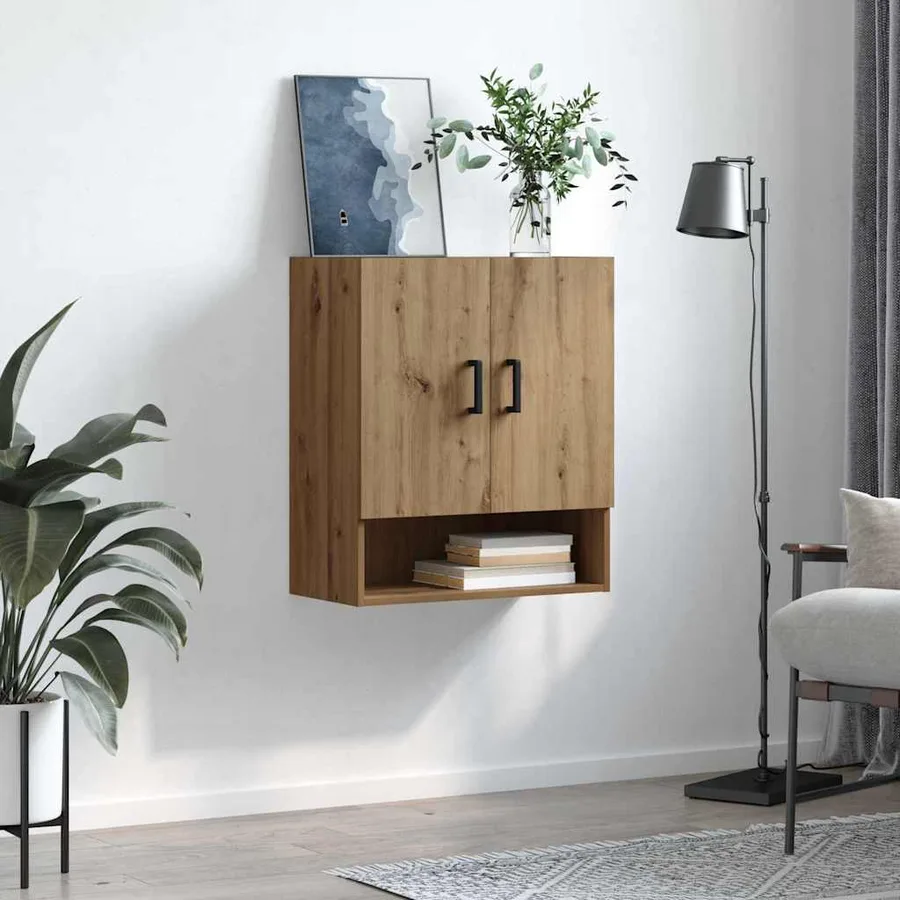 Meuble mural 60 x 31 x 70 cm Bois d'ingénierie chêne artisanal - 4