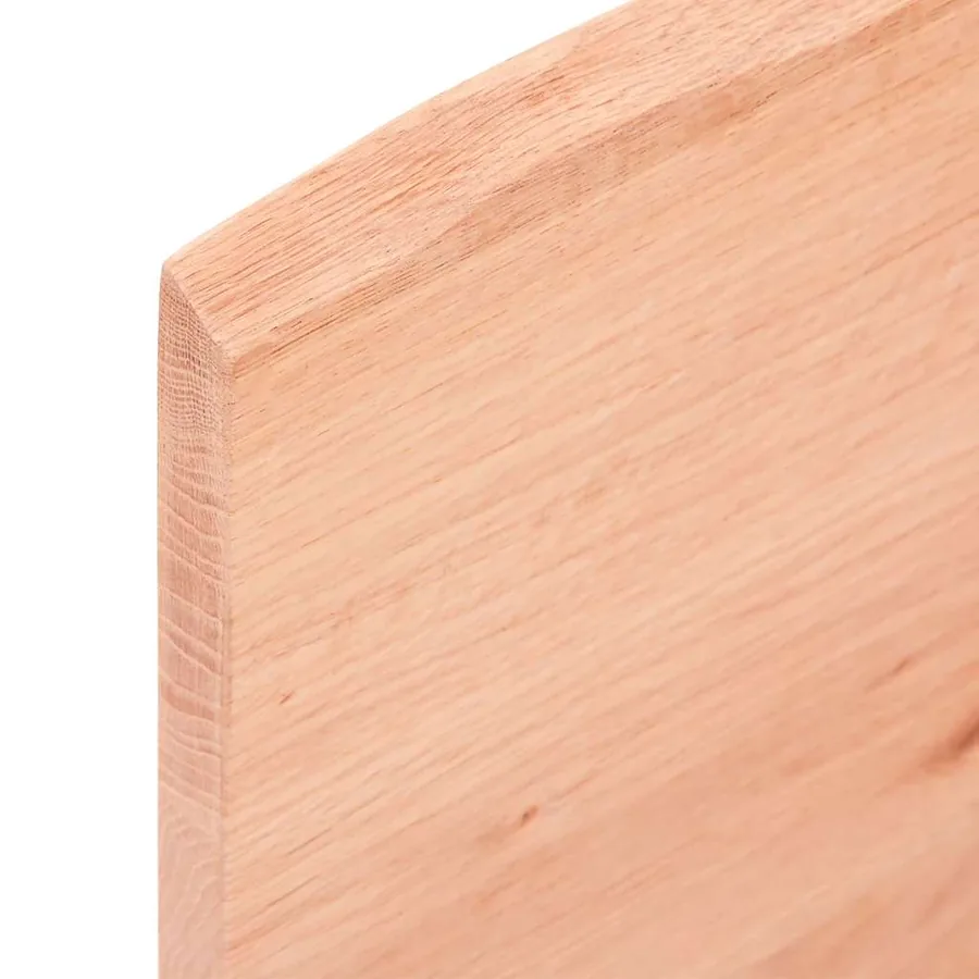 Étagère murale marron clair 100x50x2cm bois chêne massif traité - 6