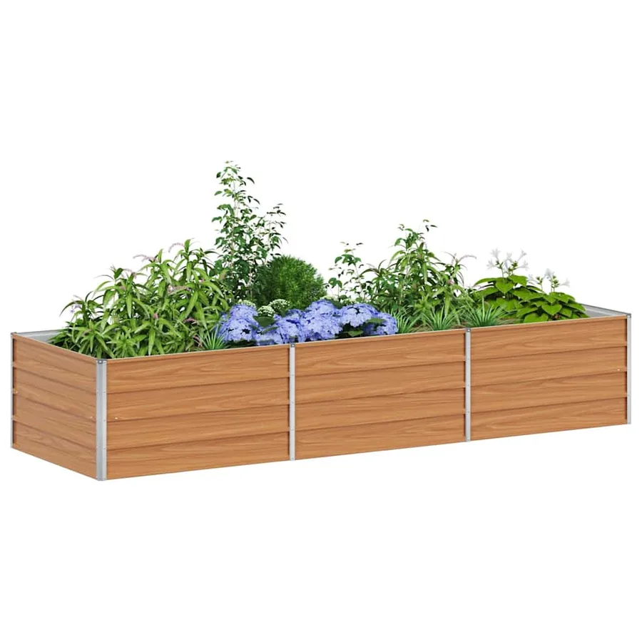 Jardinière surélevée Marron Clair 240 x 80 x 45 cm - 3