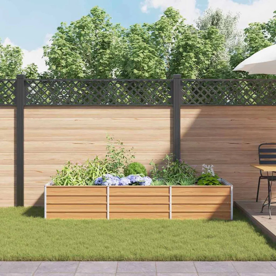 Jardinière surélevée Marron Clair 240 x 80 x 45 cm - 4