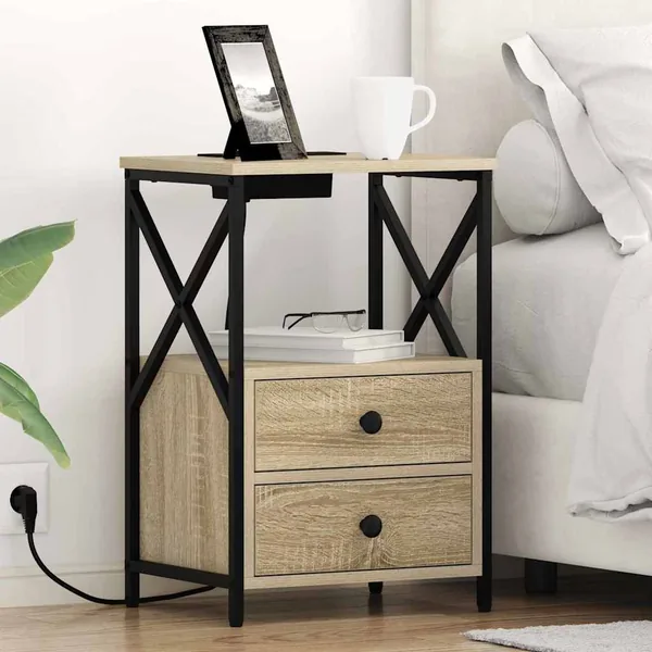 Cabinet de chevet avec tiroir Chêne Sonoma 40 x 31 x 60 cm