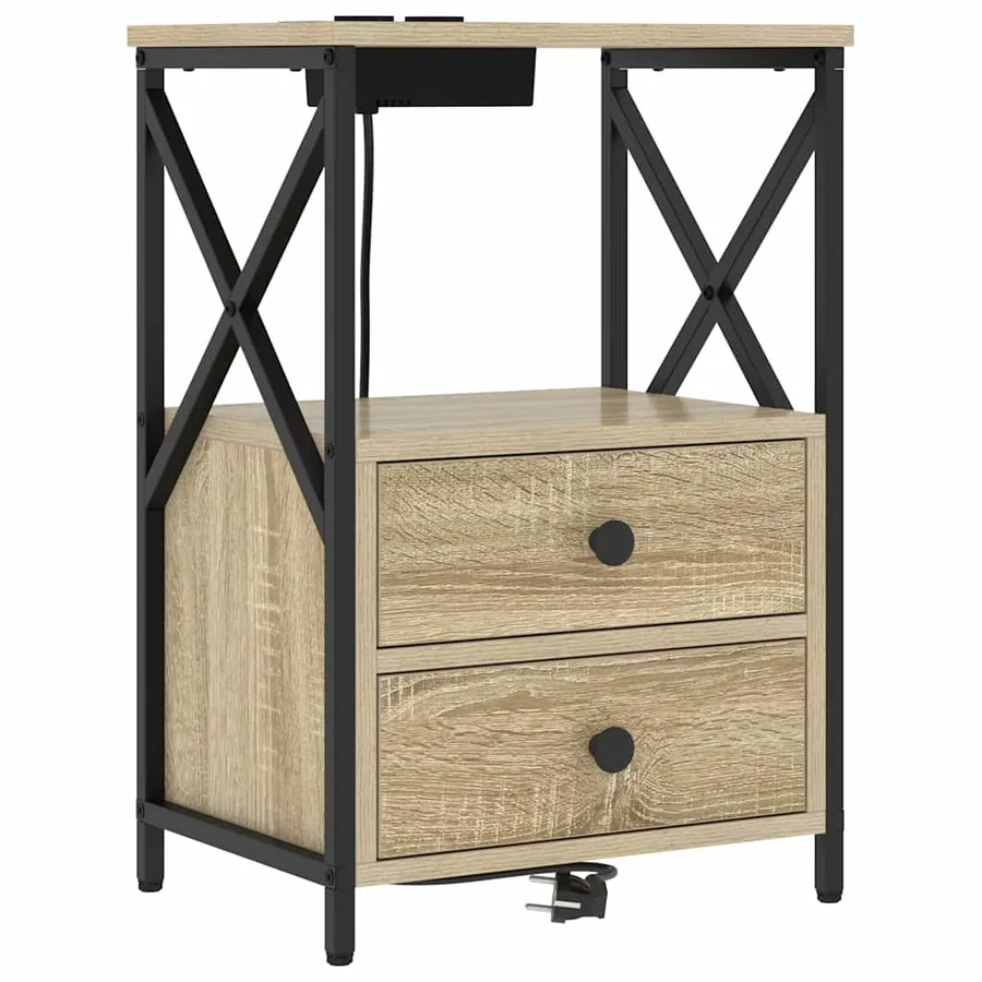 Cabinet de chevet avec tiroir Chêne Sonoma 40 x 31 x 60 cm - 2