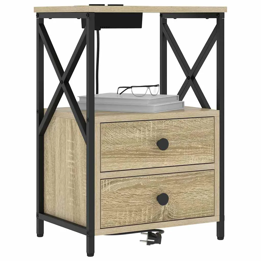Cabinet de chevet avec tiroir Chêne Sonoma 40 x 31 x 60 cm - 3