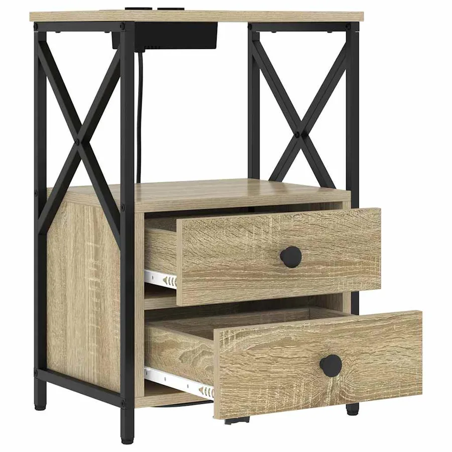 Cabinet de chevet avec tiroir Chêne Sonoma 40 x 31 x 60 cm - 5