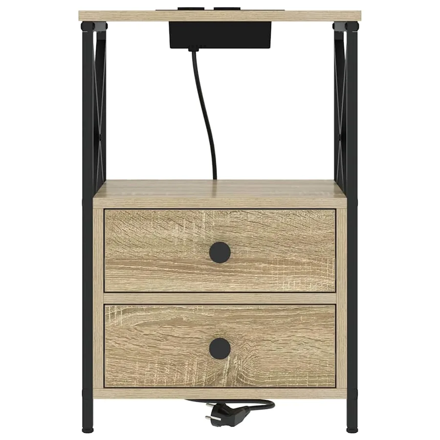 Cabinet de chevet avec tiroir Chêne Sonoma 40 x 31 x 60 cm - 6