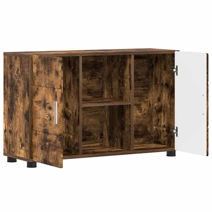 Buffet avec étagère FLORIN Chêne fumé 88,5 x 30,5 x 55,5 cm - 5