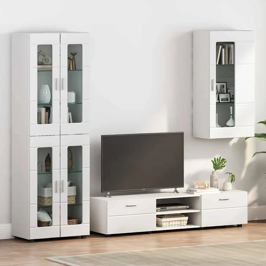 Cabinet en Bois Blanc 50 x 29 x 100 cm Bois d'ingénierie